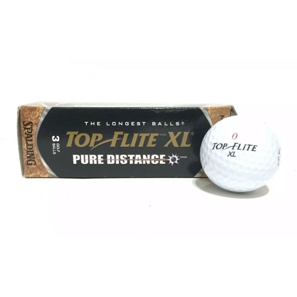 Top Flite XL Golf Balls Spalding The Longest Ball Pure Distance Box of 3 Barrie